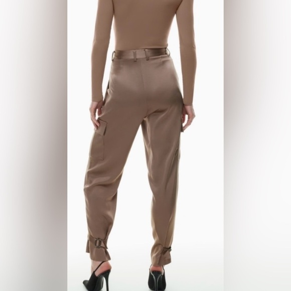 BABATON | Aritzia Refined Satin Cargo Pant in grey Taupe, Size 4 - Picture 2 of 10